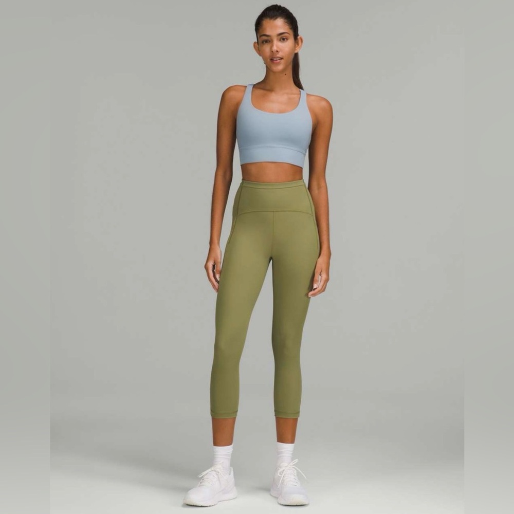 Lululemon Swift Speed High-Rise Crop 21" Leggings Sz-6 NWT Bronze Green